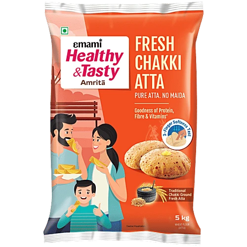 Emami Healthy & Tasty Amrita Fresh Chakki Atta, 10 kg