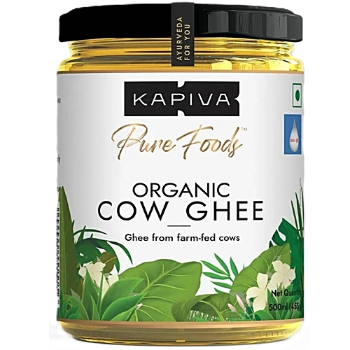 Kapiva Pure Organic Cow Ghee | 500ml | Pack of 1